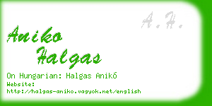 aniko halgas business card